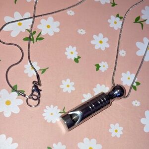 Silver Whistle Pendant Necklace